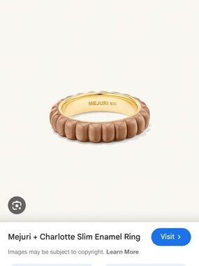 Mejuri Gold Vermeil Charlotte Slim Enamel Ring